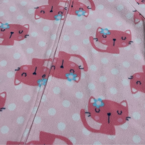 Gerber pink and white fleece footie pajamas size 4t - Picture 2 of 5